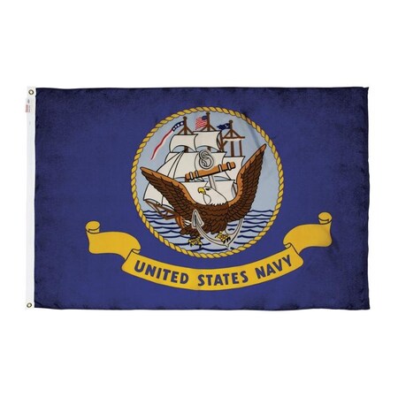Valley Forge FLAG NAVY MILITARY 3X5ft BTUSNV3